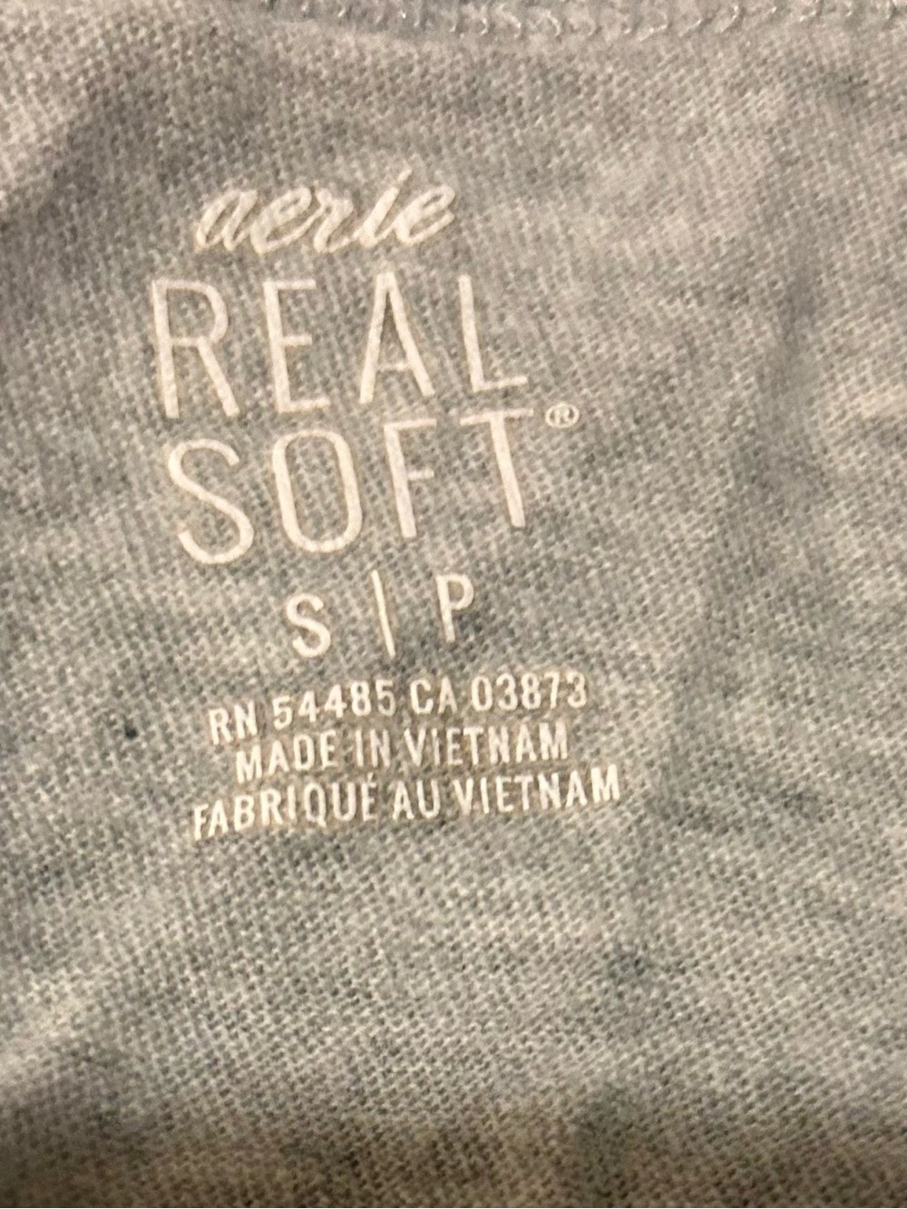 aerie Real Soft Light Gray Short Sleeve Oversized Tee - Picture 3 of 4